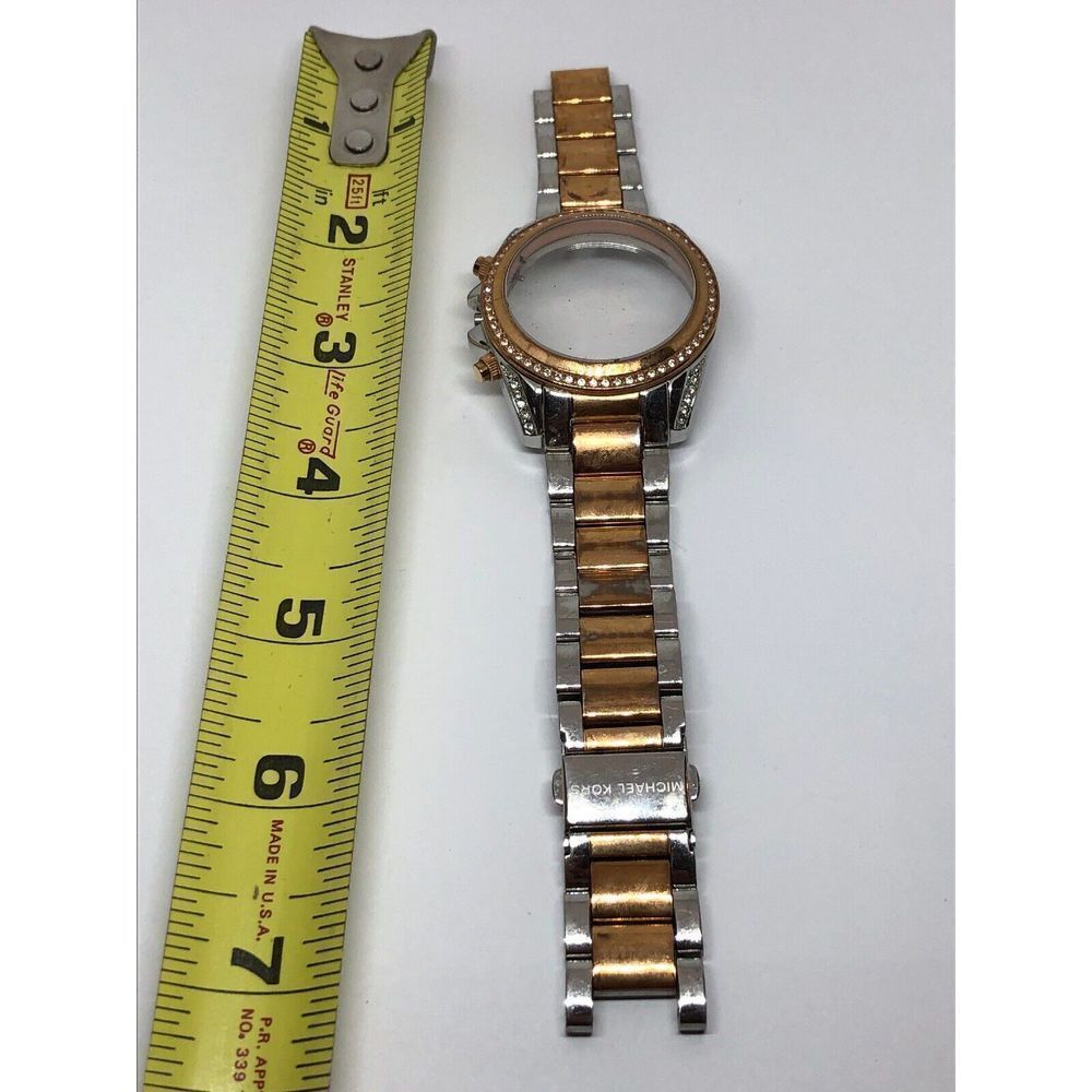 Michael Kors Watch Parts Stainless Steel Case Links Clasp Band 18mm L358